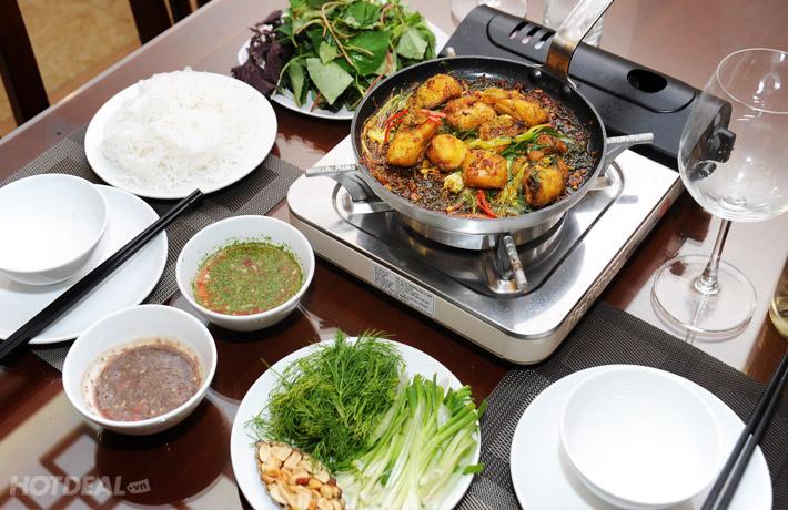 Grilled fish pieces Cha Ca La Vong set